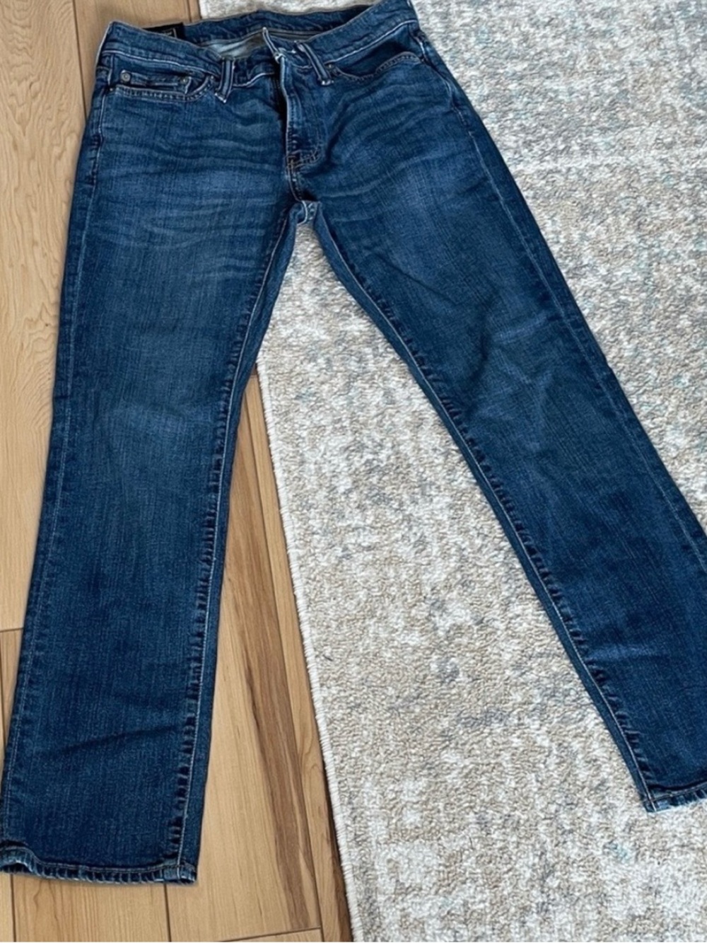 Two pairs! Abercrombie & Fitch Men's Straight Jeans in Dark Blue Denim